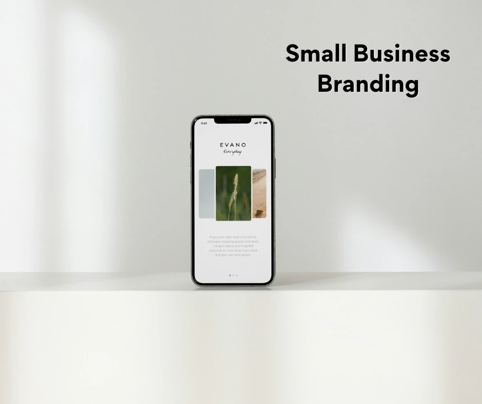 small business website displayed on smart phone