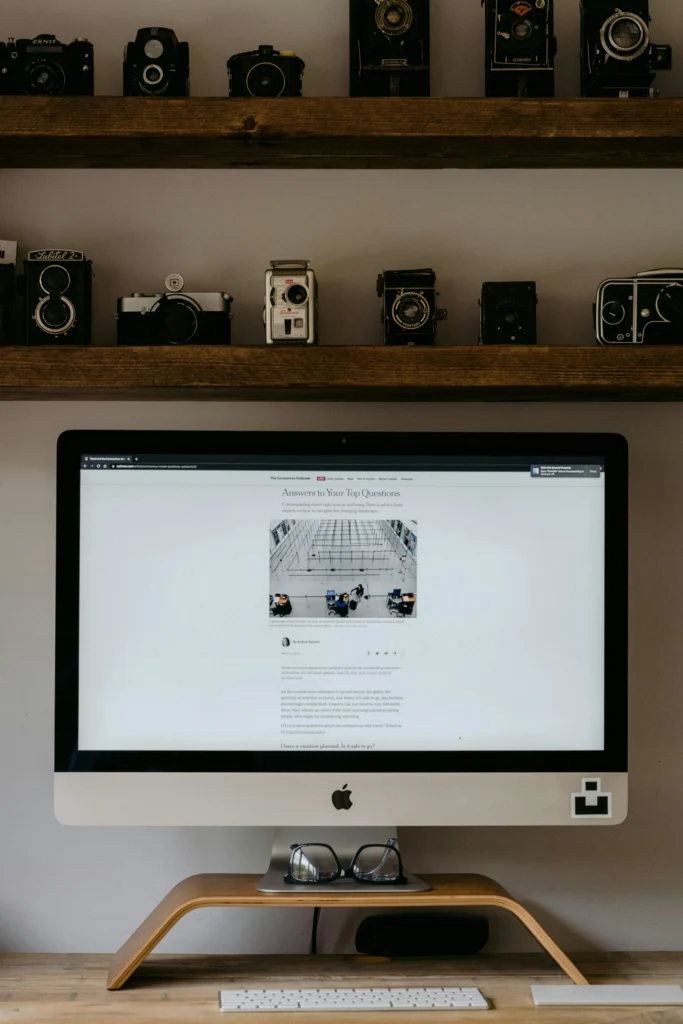 Desktop screen showing blog layout — example of what to write for each page on your website