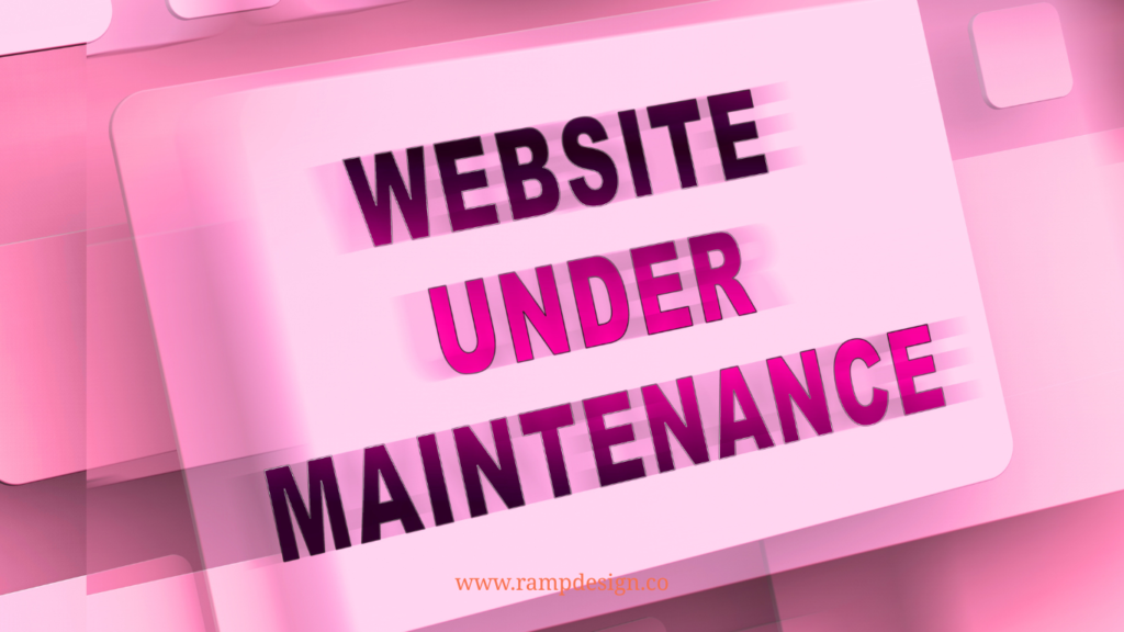 Pink Graphic with "Website Under Maintenance" shown